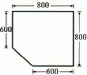 Угловые элементы для кухонных столешниц (толщина 60 мм, 800х800 мм)