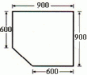 Угловые элементы для кухонных столешниц (толщина 60 мм, 900х900 мм)